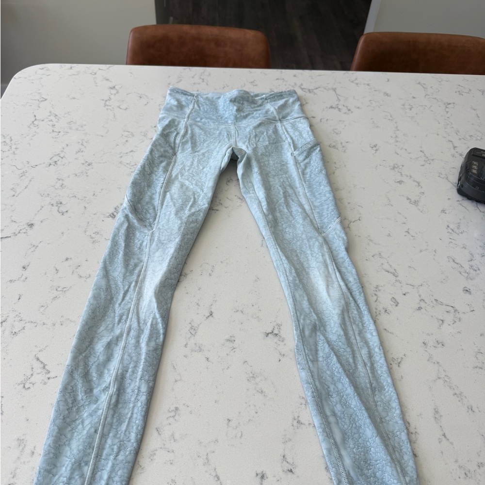 Lululemon Light Blue Patterned Leggings